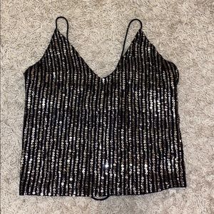 Going out gold sequin top that ties in the back!!